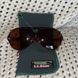 L.L. Bean Brown Sunglasses with Case